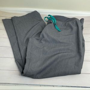 FIGS gray straight leg scrubs pants